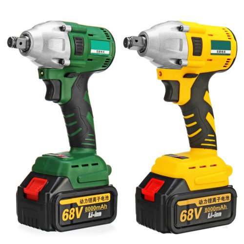 68V 8000mAh 520N.m Electric Brushless Cordless Impact Wrench W/ 2 Battery 2