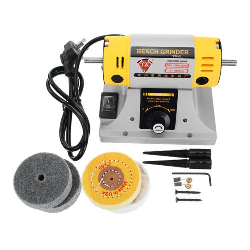 TM® 220V Adjustable Speed Mini Polishing Machine For Dental Jewelry Motor Lathe Bench Grinder Kit 1