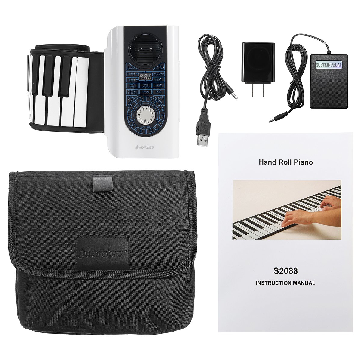 iWord 88 Key Professional Roll Up Piano With MIDI Keyboard 10 iWord 88 Key Professional Roll Up Piano With MIDI Keyboard - Image 10