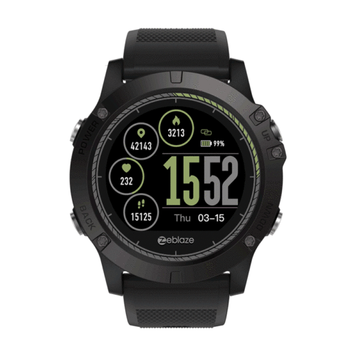 Zeblaze VIBE 3 HR Rugged Inside Out HR Monitor 3D UI All-day Activity Record 1.22' IPS Smart Watch 1