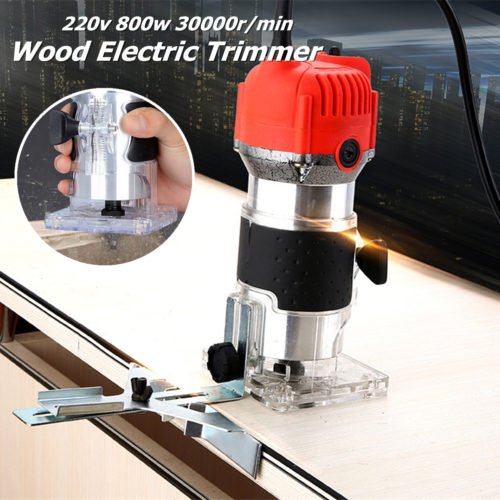 Raitool® 800W 30000RMP Electric Hand Trimmer 1/4 Inch Corded Wood Laminate Palm Router 2