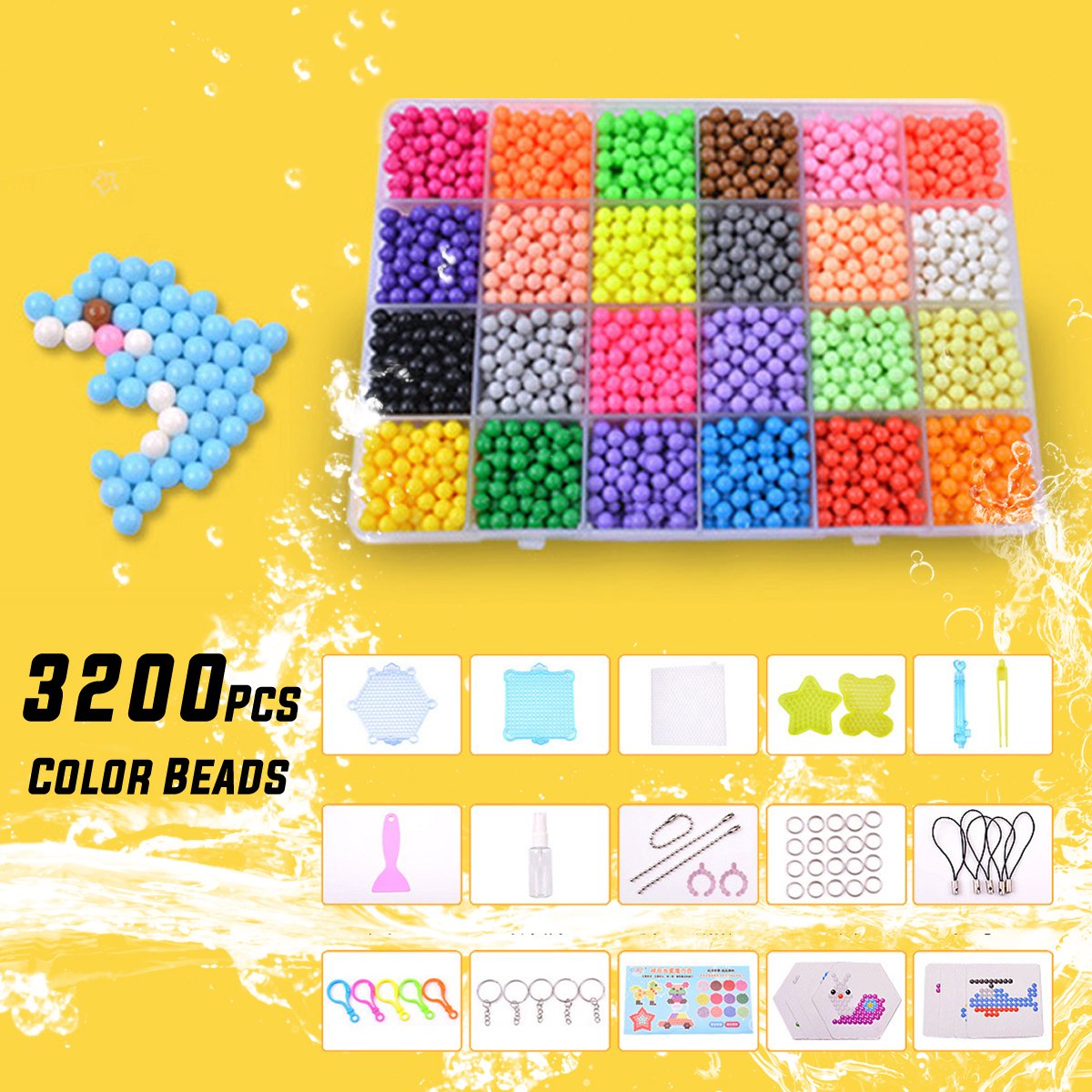 Magic Water Sticky Beads Fuse Beads Refill Compatible With Aquabeads And Beados Art Crafts Toys 6 Magic Water Sticky Beads Fuse Beads Refill Compatible With Aquabeads And Beados Art Crafts Toys - Image 6