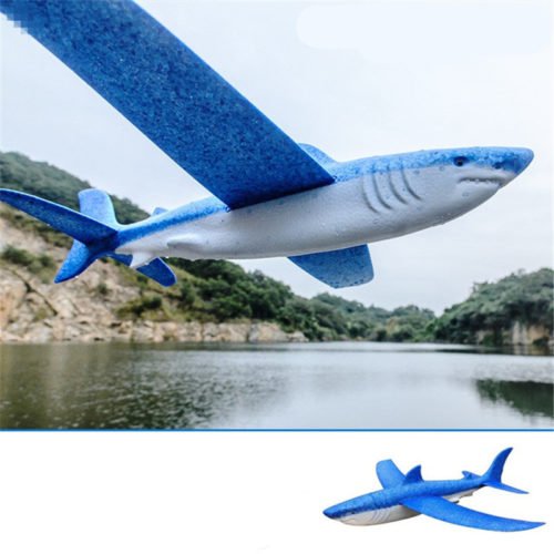EPP Airplane 46cm Hand Launch Throwing Glider Aircraft Inertial Foam Dragon Eagle Shark Plane Toy Model 15