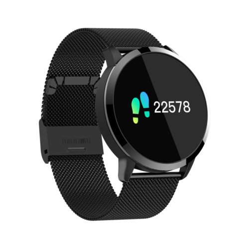 [New Color Updated] Newwear Q8 Stainless Steel 0.95 inch OLED Color Screen Blood Pressure Heart Rate Smart Watch 9