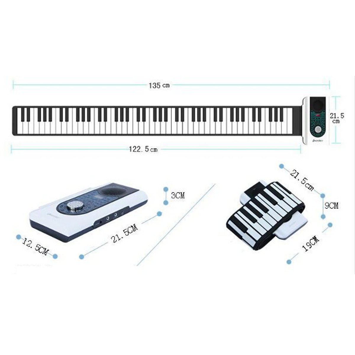 iWord 88 Key Professional Roll Up Piano With MIDI Keyboard 9 iWord 88 Key Professional Roll Up Piano With MIDI Keyboard - Image 9