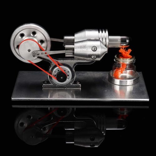 STEM Stainless Mini Hot Air Stirling Engine Motor Model Educational Toy Kit 5