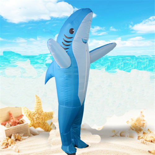 Inflatable Costumes Shark Adult Halloween Fancy Dress Funny Scary Dress Costume 6