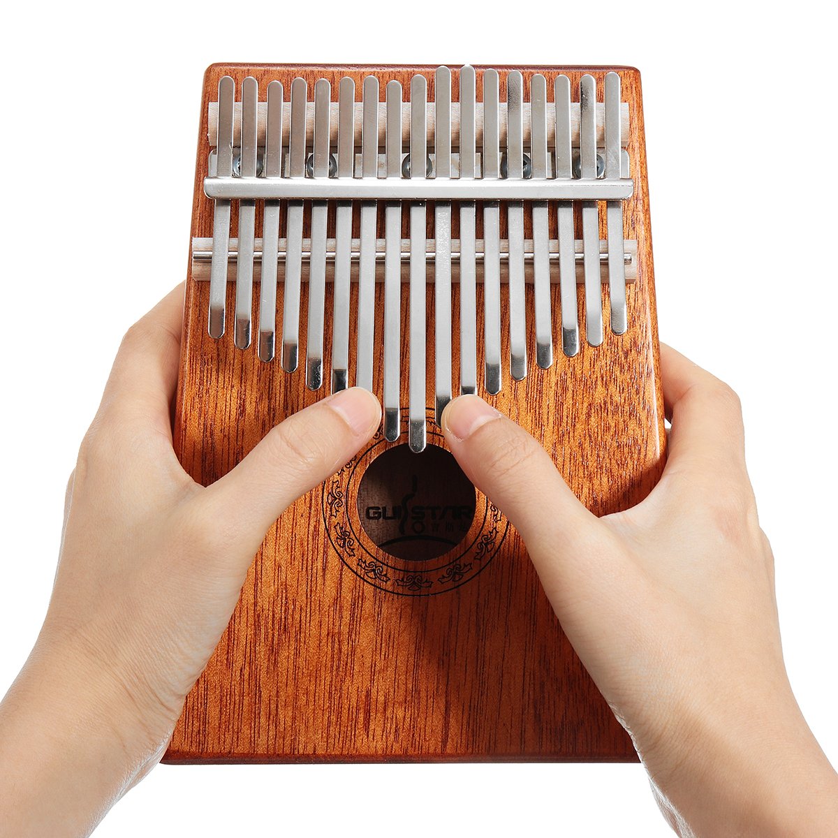 17 Keys Wood Kalimba Mahogany Thumb Piano Finger Percussion With Tuning Hammer 1 17 Keys Wood Kalimba Mahogany Thumb Piano Finger Percussion With Tuning Hammer