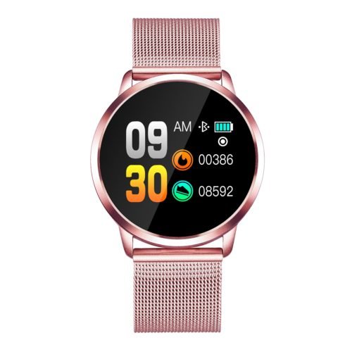 [New Color Updated] Newwear Q8 Stainless Steel 0.95 inch OLED Color Screen Blood Pressure Heart Rate Smart Watch 2