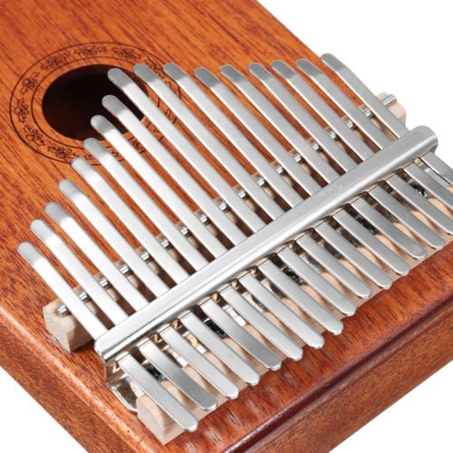 17 Keys Wood Kalimba Mahogany Thumb Piano Finger Percussion With Tuning Hammer 7