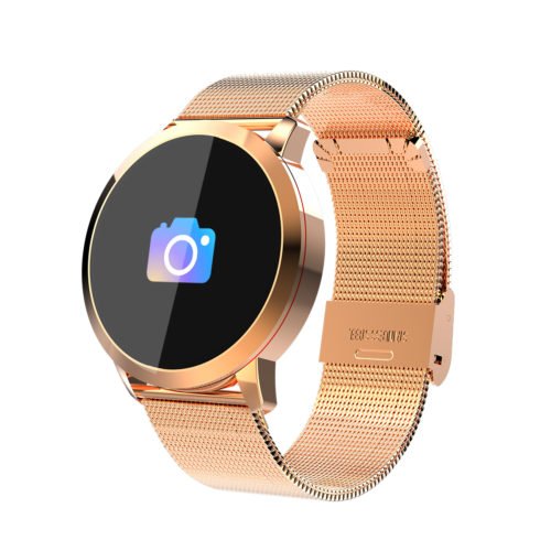 [New Color Updated] Newwear Q8 Stainless Steel 0.95 inch OLED Color Screen Blood Pressure Heart Rate Smart Watch 14
