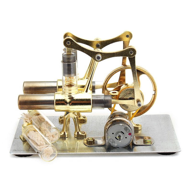 STEM Mini Hot Air Stirling Engine Generator Double Cylinder Engine Model 3 STEM Mini Hot Air Stirling Engine Generator Double Cylinder Engine Model - Image 3