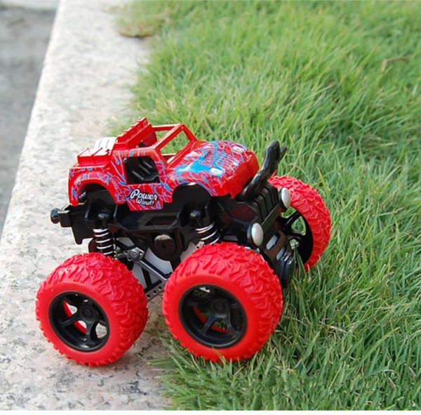 Classic Pull Back Big Foot Wheel Drive Car 9cm Rotatable Friction Power Shockproof Inertial Blocks Toys 6
