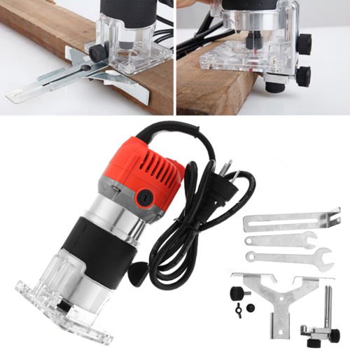Raitool™ 800W 30000RPM Variable Speed Electric Hand Trimmer Wood Laminate Palm Router 12