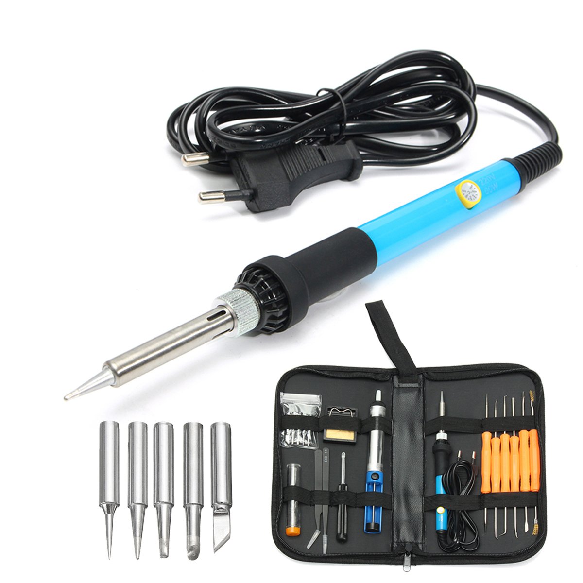 DANIU Professional 110V/220V 60W Adjustable Temperature Welding Solder Soldering Iron Tool Kit 1 DANIU Professional 110V/220V 60W Adjustable Temperature Welding Solder Soldering Iron Tool Kit