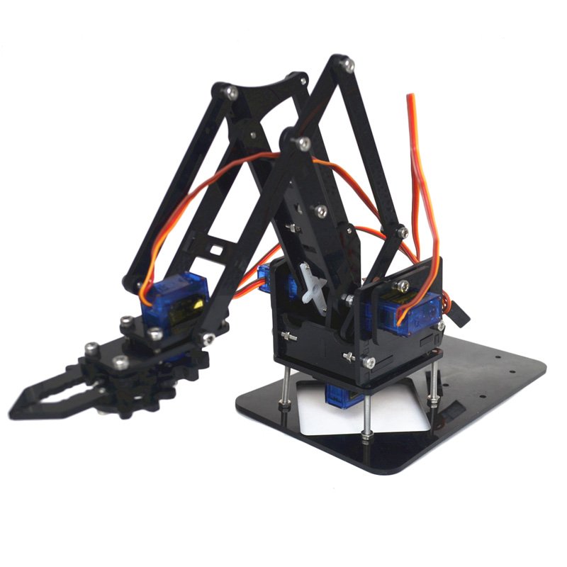 4DOF Assembling Acrylic Mechine Robot Arm with SG90 Plastic Gear Servo For Robot DIY 1