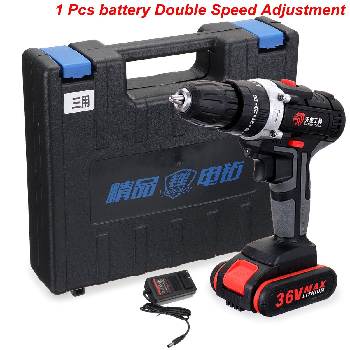 36V Cordless Power Drills Dual Speed Electric Screwdriver Drill Polishing W/ 1 or 2 Li-ion Battery 13 36V Cordless Power Drills Dual Speed Electric Screwdriver Drill Polishing W/ 1 or 2 Li-ion Battery - Image 13