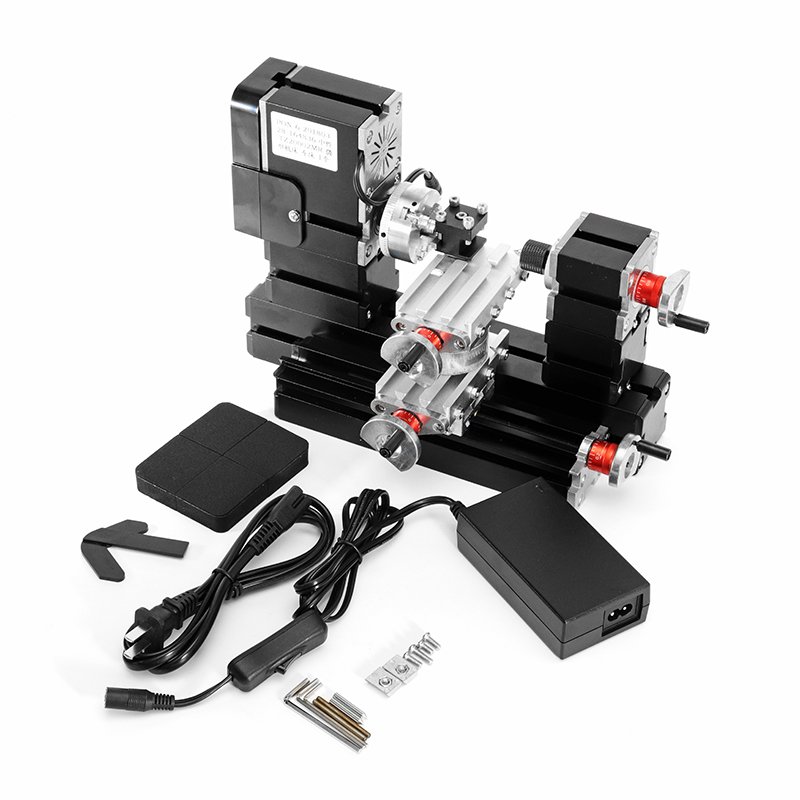 Mini Rotating Lathe DIY Woodwork Wood Lathe Model Making Tool Milling Machine Kit 1 Mini Rotating Lathe DIY Woodwork Wood Lathe Model Making Tool Milling Machine Kit