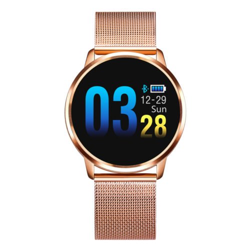 [New Color Updated] Newwear Q8 Stainless Steel 0.95 inch OLED Color Screen Blood Pressure Heart Rate Smart Watch 6