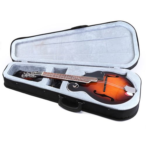 Classic Sunburst F Modle 24 Frets 8 String Paulownia Wood Mandolin With Case 12
