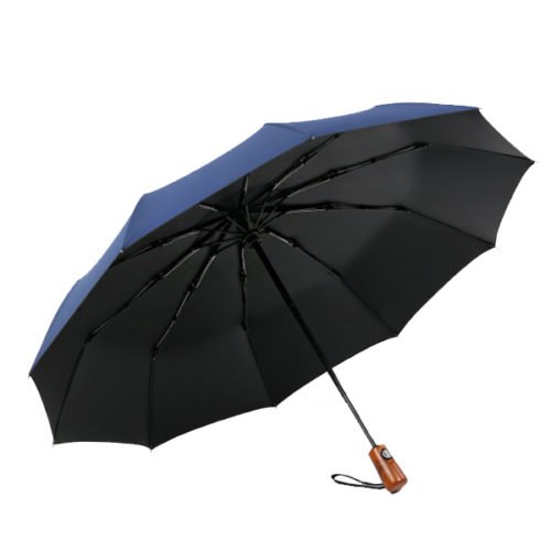 Xmund XD-HK5 2-3 People Wood Handle Automatic Folding Umbrella Portable Waterproof Camping Sunshade 14