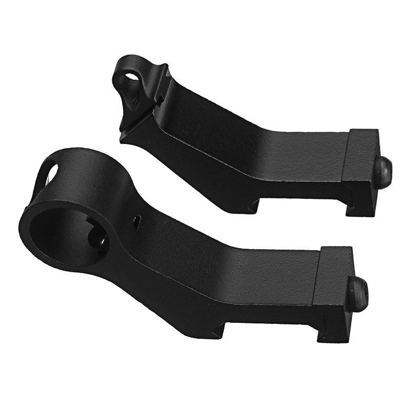 45 Degree Tactical Iron Sights Rear Front Sight Mount Set for Weaver Picatinny Rails 2