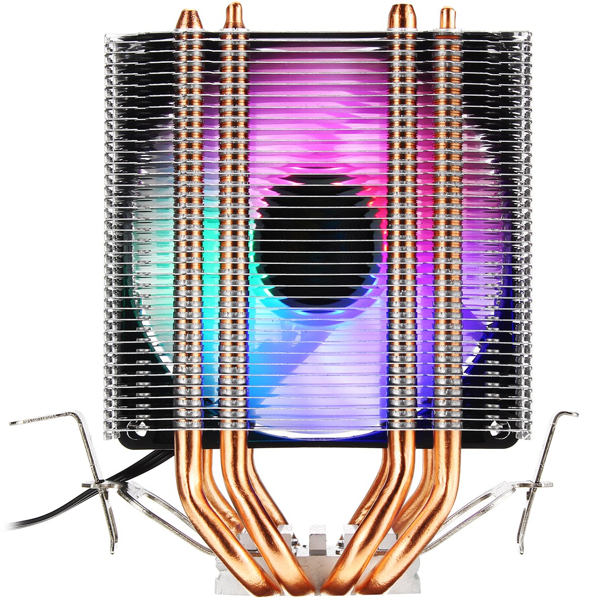 3Pin Four Heat Pipes Colorful Backlit CPU Cooling Fan Cooler Heatsink for Intel AMD 1