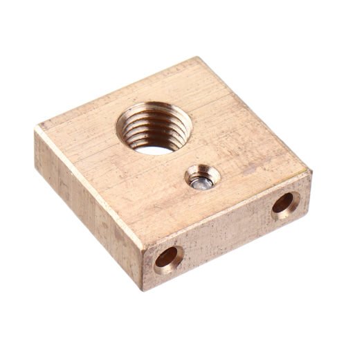 UM3 M6*0.75 Thread Brass Copper Heating Block 4mm for 3D Printer 7
