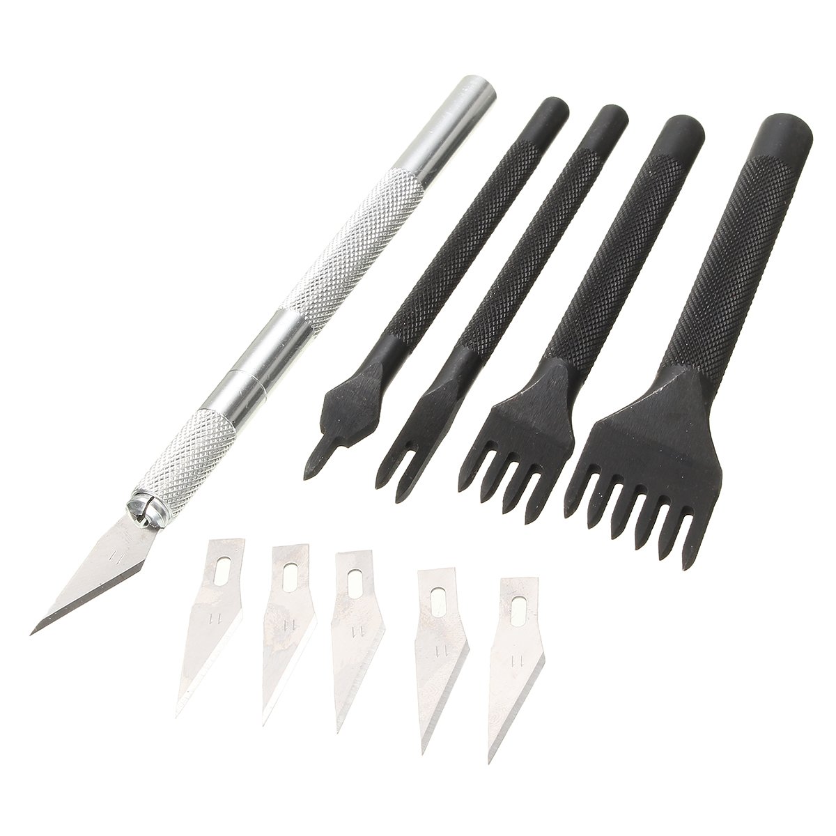 59 Pieces Leather Craft Tool Kit for Hand Sewing Stitching Stamping Set Saddle Making Tool 9 59 Pieces Leather Craft Tool Kit for Hand Sewing Stitching Stamping Set Saddle Making Tool - Image 9