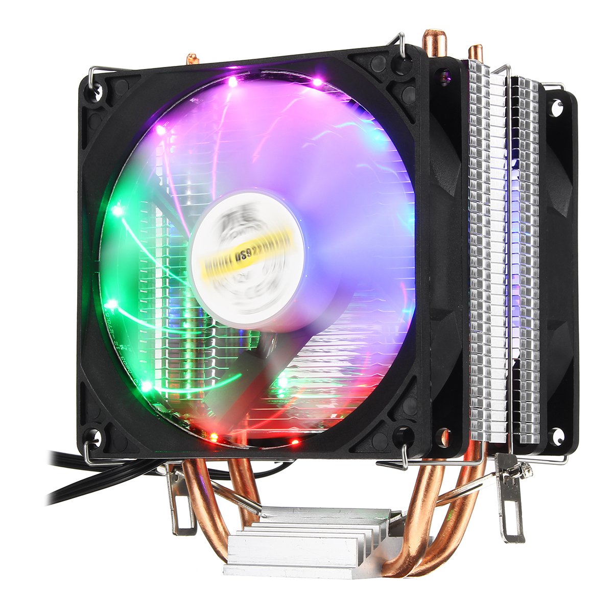DC 12V 3Pin Colorful Backlight 90mm CPU Cooling Fan PC Heatsink Cooler for Intel/AMD For PC Computer Case 2 DC 12V 3Pin Colorful Backlight 90mm CPU Cooling Fan PC Heatsink Cooler for Intel/AMD For PC Computer Case - Image 2