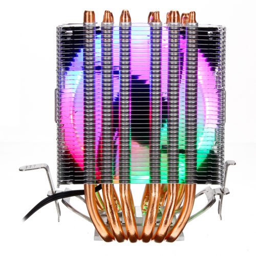 3 Pin CPU Cooler Cooling Fan Heatsink for Intel 775/1150/1151/1155/1156/1366 and AMD All Platforms 5 Colors Lighting 2