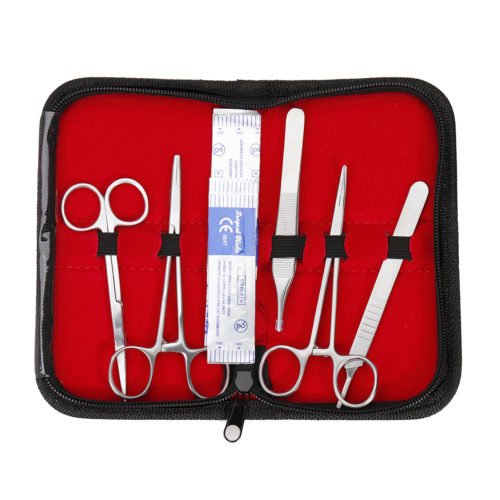 25 In 1 Medical Skin Suture Surgical Training Kit Silicone Pad Needle Scissors 4