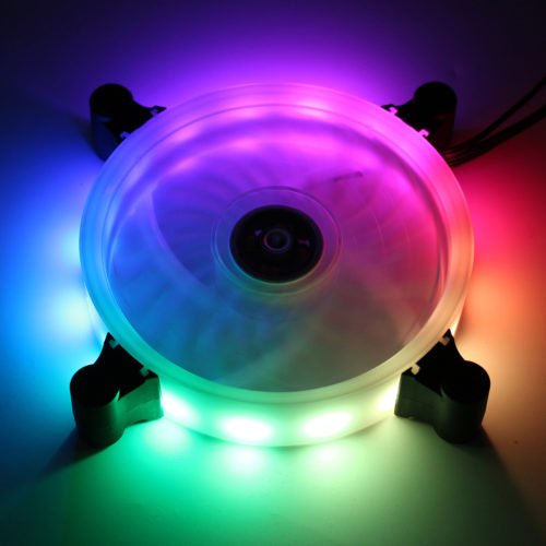 12cm 16million Color RGB LED Quiet Computer Case PC Cooling Fan +Remote Control 1