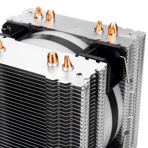 4Pin 4 Heatpipes Colorful Backlit CPU Cooling Fan Cooler Heatsink For Intel AMD 8