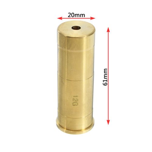 12GA Gauge Laser Bore Sighter Red Dot Sight Brass Cartridge Bore Sighter Caliber 4