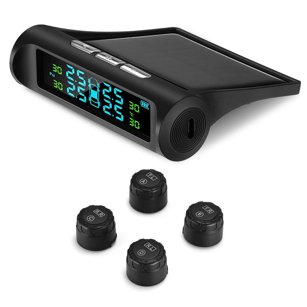ZEEPIN C240 Tire Pressure Monitoring System Solar TPMS with 4 External Sensors 2 ZEEPIN C240 Tire Pressure Monitoring System Solar TPMS with 4 External Sensors - Image 2