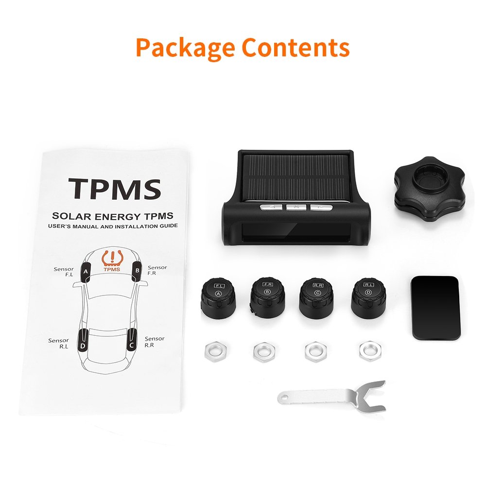 ZEEPIN C240 Tire Pressure Monitoring System Solar TPMS with 4 External Sensors 10 ZEEPIN C240 Tire Pressure Monitoring System Solar TPMS with 4 External Sensors - Image 10