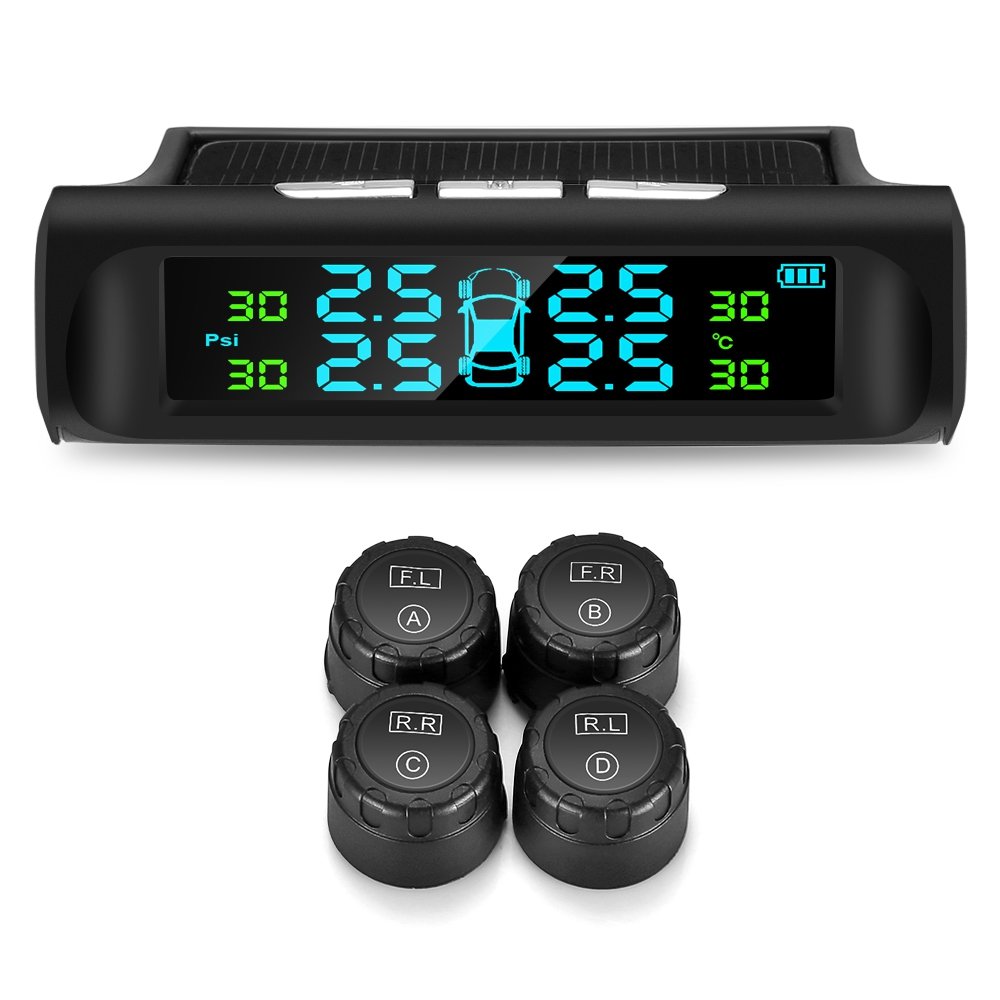 ZEEPIN C240 Tire Pressure Monitoring System Solar TPMS with 4 External Sensors 3 ZEEPIN C240 Tire Pressure Monitoring System Solar TPMS with 4 External Sensors - Image 3