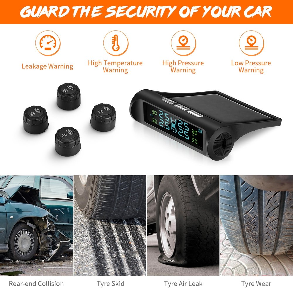 ZEEPIN C240 Tire Pressure Monitoring System Solar TPMS with 4 External Sensors 15 ZEEPIN C240 Tire Pressure Monitoring System Solar TPMS with 4 External Sensors - Image 15