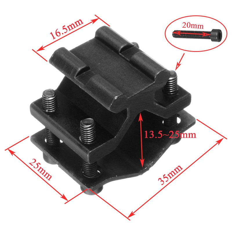 10-21mm Barrel Ring Clamp Mount Adapter Flashlight Laser Mount 20mm Picatinny Rail 8 10-21mm Barrel Ring Clamp Mount Adapter Flashlight Laser Mount 20mm Picatinny Rail - Image 8