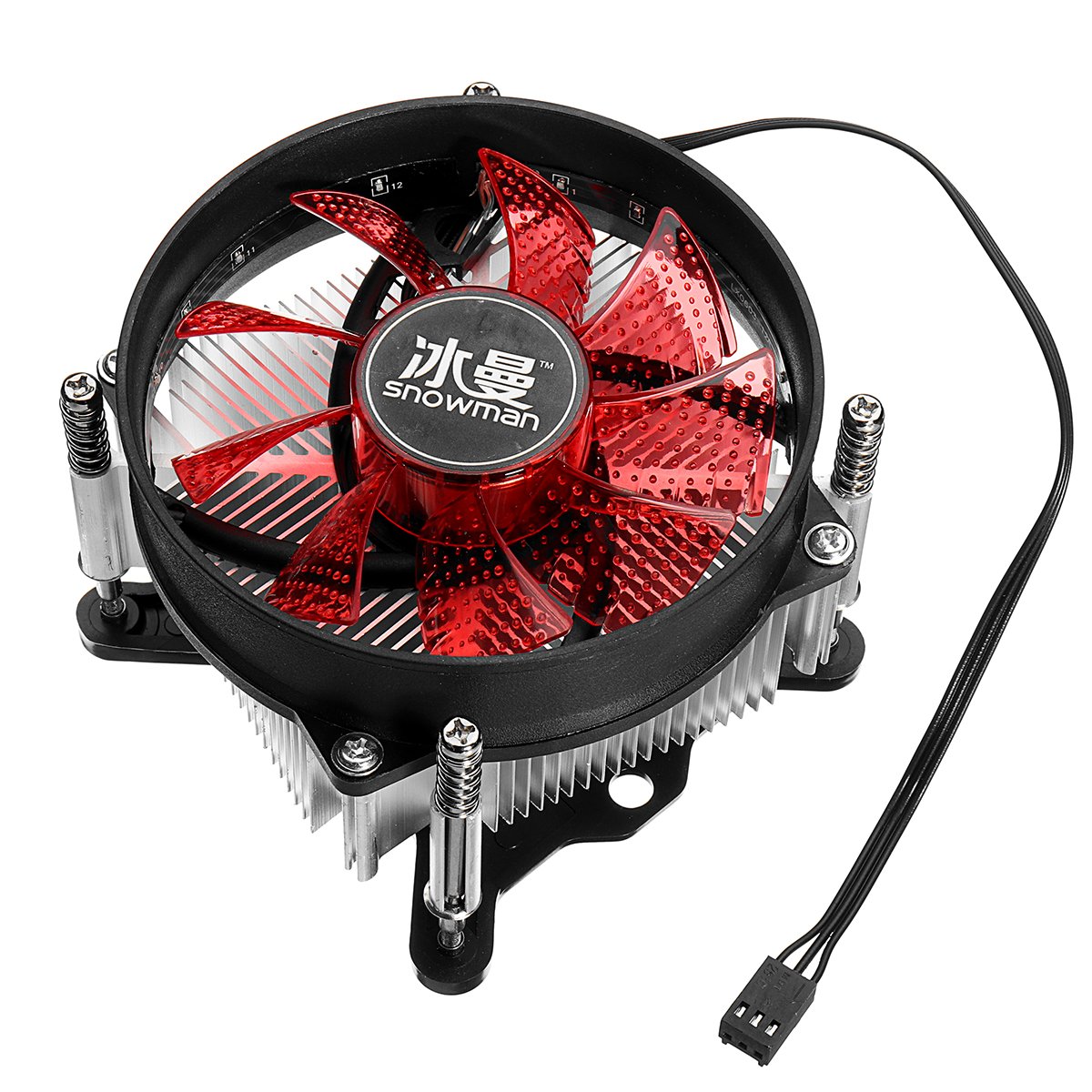 12V DC Copper Core CPU Cooler Fan Computer Cooling Fan Ultra Quiet LED CPU Fan for AMD/Intel 115X 5 12V DC Copper Core CPU Cooler Fan Computer Cooling Fan Ultra Quiet LED CPU Fan for AMD/Intel 115X - Image 5