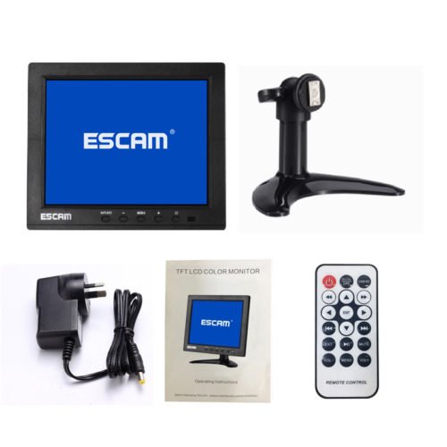 ESCAM T08 8 inch TFT LCD 1024x768 Monitor with VGA HDMI AV BNC USB for PC CCTV Security Camera 8