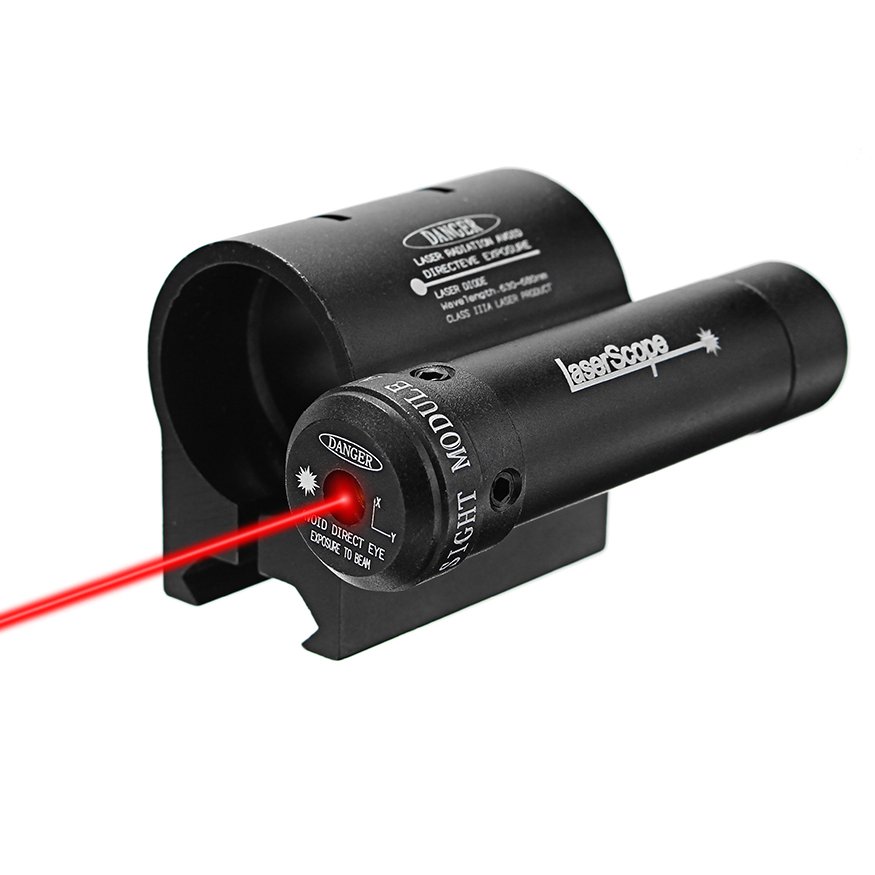 Red Laser Dot Sight Scope 20mm Picatinny Rail with 25mm Flashlight Ring Mount Clamp Holder 1