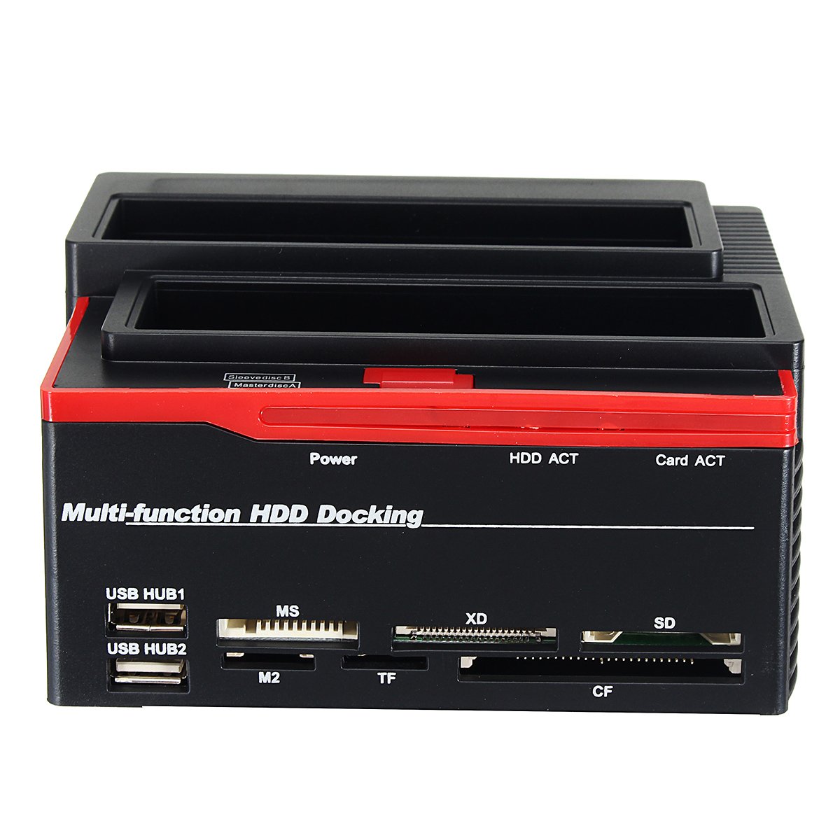 2.5/3.5" SATA IDE HDD Docking Station Offline Clone Hard Drive Enclosure USB2.0 HUB Card Reader US 1