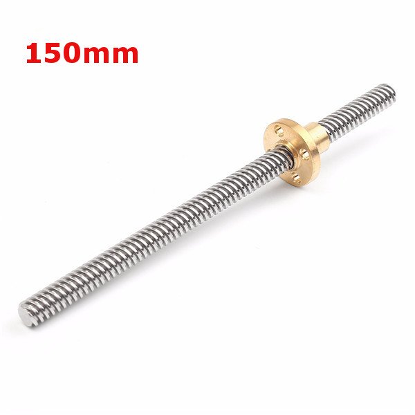 8mm T8x2 150/200/250/300/400/500mm Lead Screw with Brass Nut 11 8mm T8x2 150/200/250/300/400/500mm Lead Screw with Brass Nut - Image 11