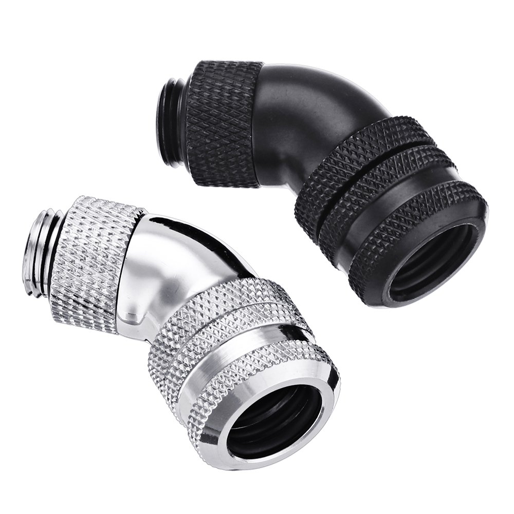 G1/4 Thread 45 Degree Water Cool Fittings PC Water Cooling Joints for 10*14mm Rigid Tube 2