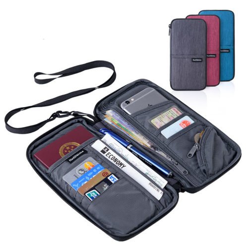 Naturehike NH17C001-B Travel Passport Card Bag Ticket Cash Wallet Pouch Holder For iphone 1