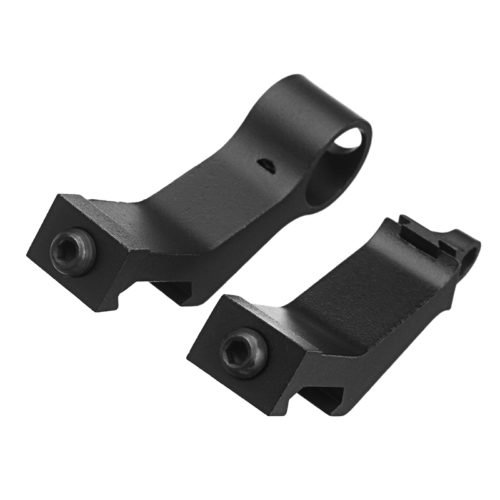 45 Degree Tactical Iron Sights Rear Front Sight Mount Set for Weaver Picatinny Rails 6