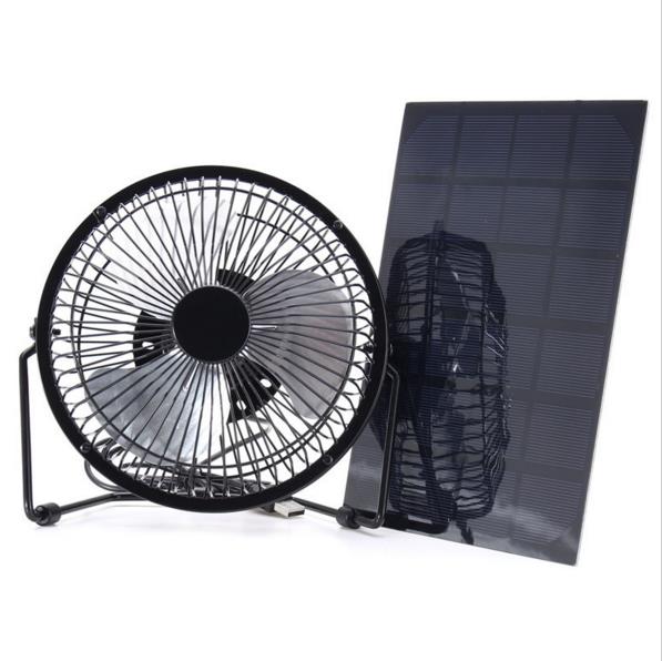 Black Solar Panel Powered USB Fan 8 Inch 5W Cooling Ventilation for Outdoor Traveling Home Office 1 Black Solar Panel Powered USB Fan 8 Inch 5W Cooling Ventilation for Outdoor Traveling Home Office