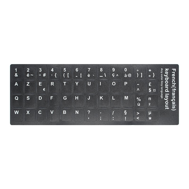 Standard Smooth Laptop Notebook Keyboard Stickers German Russian Spanish French Italian Arabic 6 Language 2